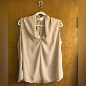 Pale Pink Sleeveless Blouse